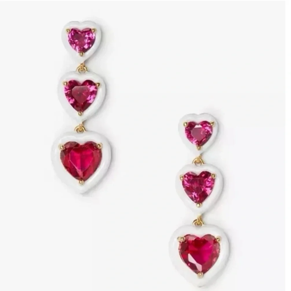 $98 Kate Spade Sweetheart Linear Earrings   New